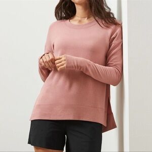 (NWT) ATHLETA Coaster Luxe Sweatshirt in Palermo Pink, Size: Medium